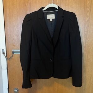 Women's Black Blazer - puff sleeves